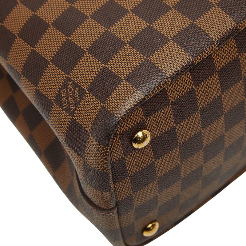 Louis Vuitton Damier Kensington Tote Shoulder Bag 2-Way Ebene Brown