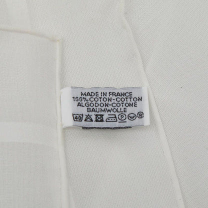 Hermes Handkerchief Jacquard White Cotton