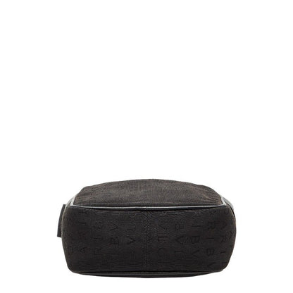 Bvlgari Logomania Black Canvas Leather