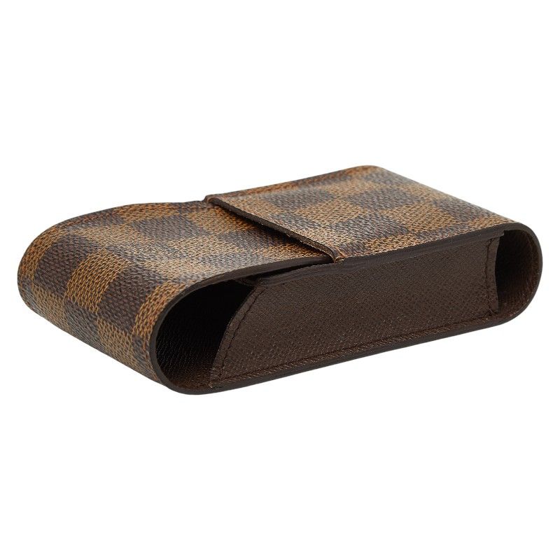 Louis Vuitton Damier Etui Cigarette Case Tobacco Brown Leather