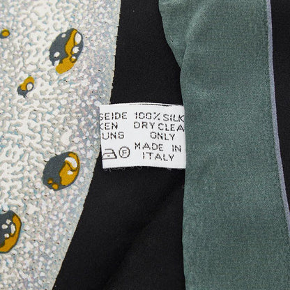 Cartier Must de Black Khaki Green Multicolor Silk