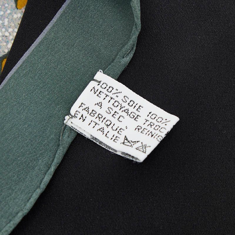 Cartier Must de Black Khaki Green Multicolor Silk