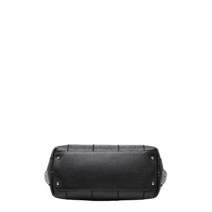 Chanel Choco Bar Logo Tote Black Caviar Leather