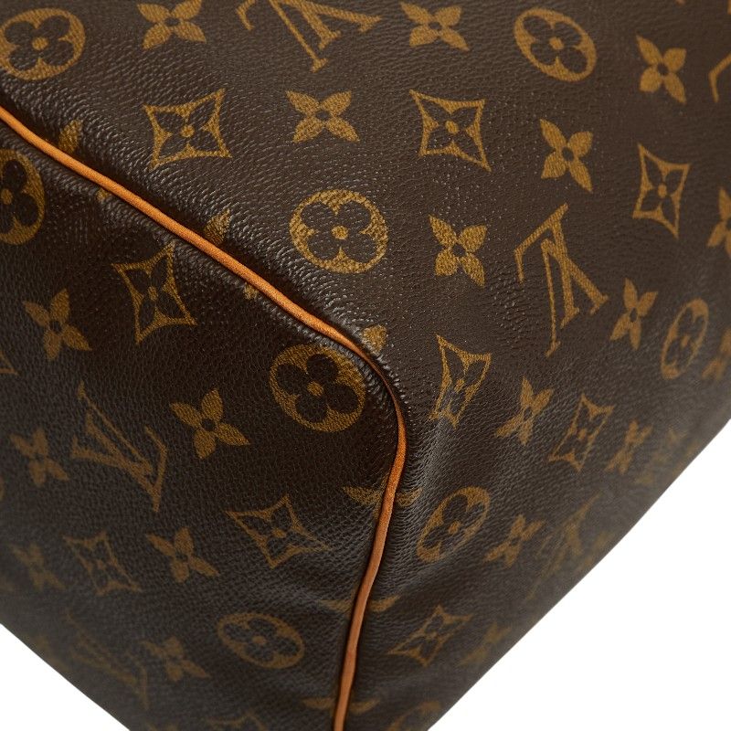 Louis Vuitton Monogram Speedy 35 Boston Bag Brown