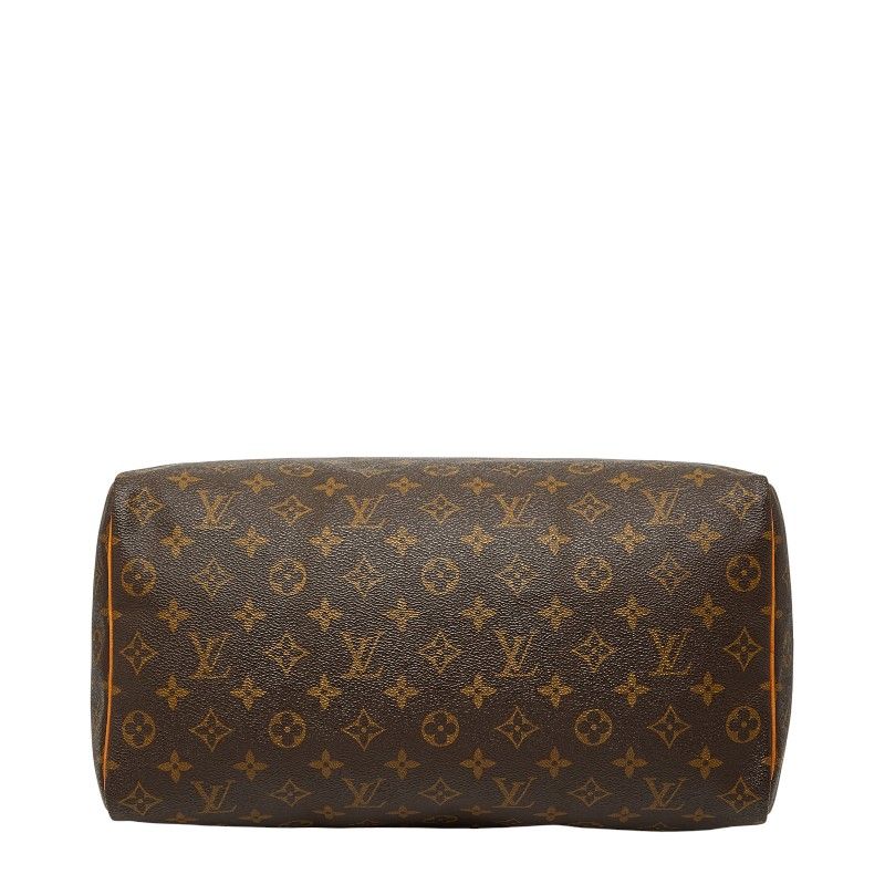 Louis Vuitton Monogram Speedy 35 Boston Bag Brown