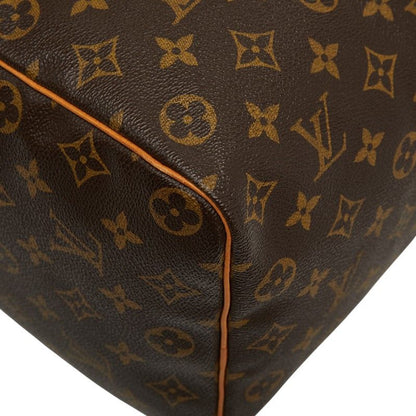 Louis Vuitton Monogram Speedy 35 Boston Bag Brown
