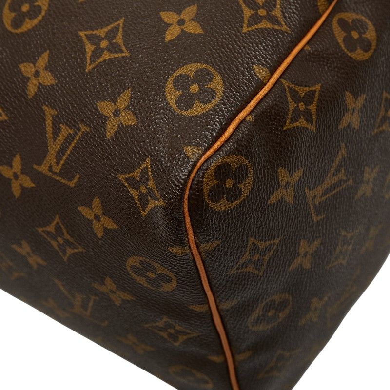 Louis Vuitton Monogram Speedy 35 Boston Bag Brown