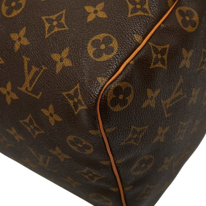 Louis Vuitton Monogram Speedy 35 Boston Bag Brown