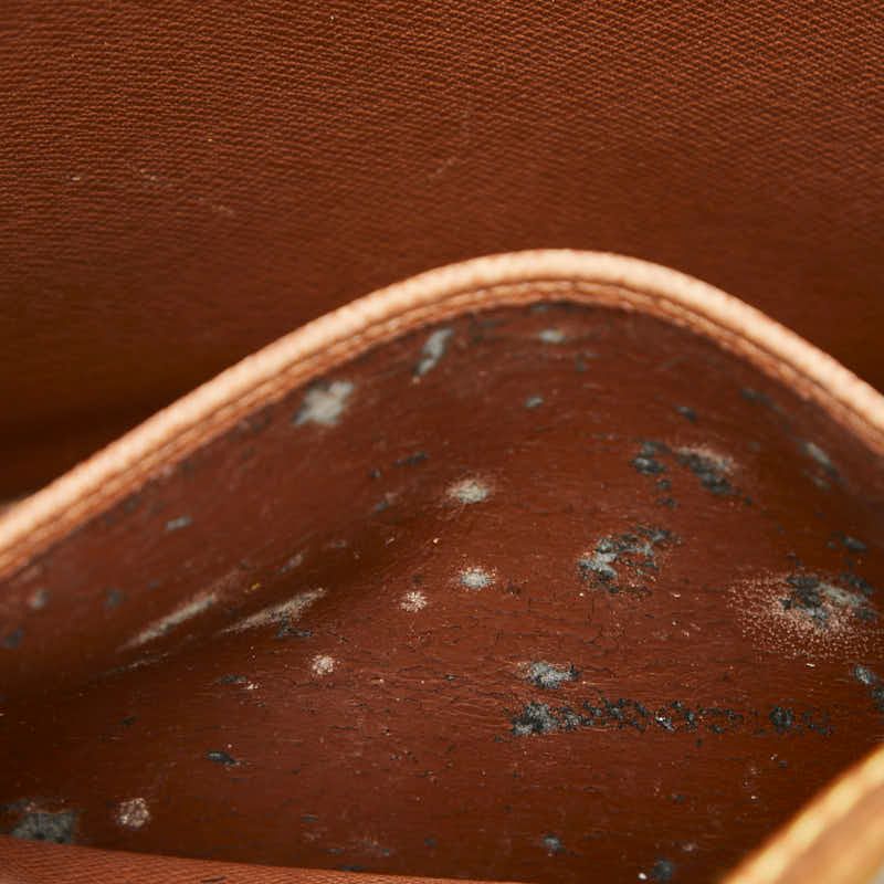 Louis Vuitton Monogram Drouot Crossbody Shoulder Bag Brown Leather