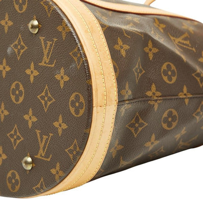 Louis Vuitton Monogram Bucket GM Tote Shoulder Bag Brown