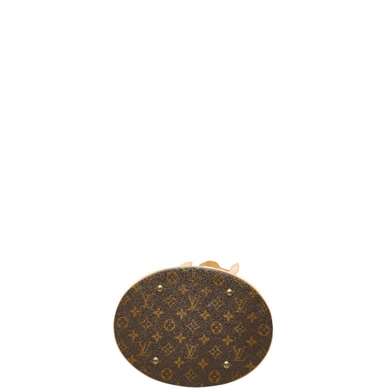 Louis Vuitton Monogram Bucket GM Tote Shoulder Bag Brown
