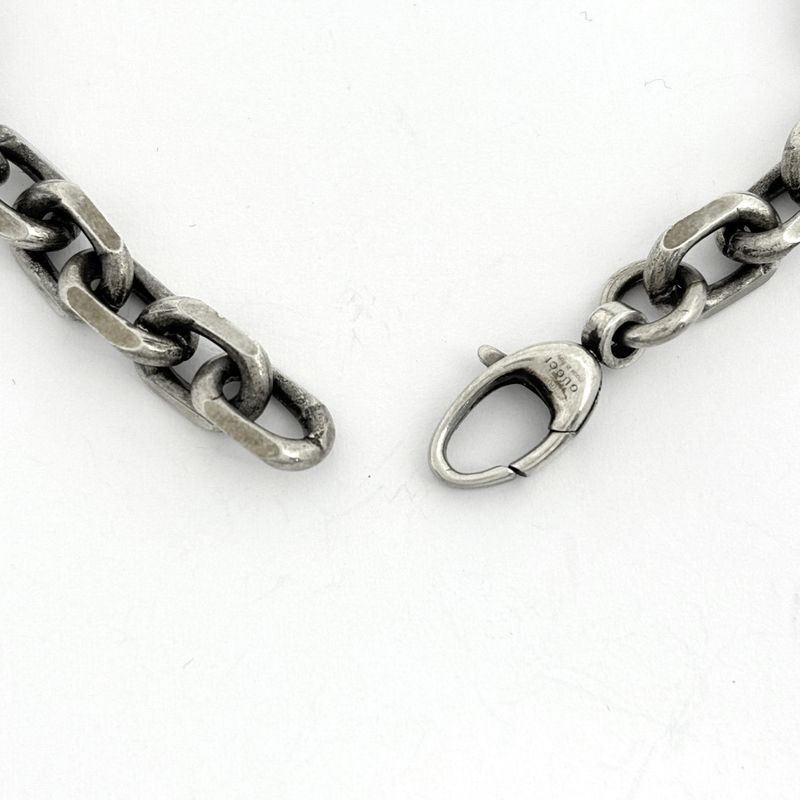 Gucci GG Logo Bracelet Interlocking Silver