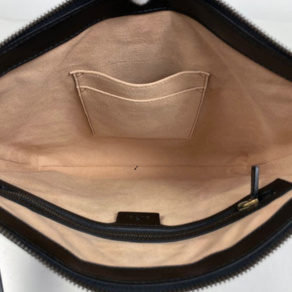 Gucci GG Marmont Shoulder Bag Double Crossbody Leather Black