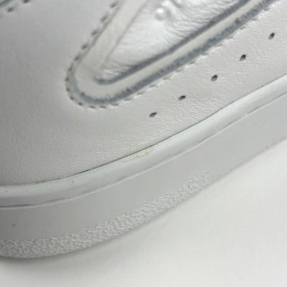 Celine CT 01 Lace Up High Cut Sneakers Logo Shoes Leather White