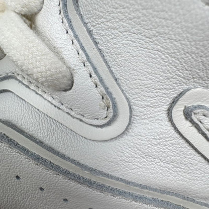 Celine CT 01 Lace Up High Cut Sneakers Logo Shoes Leather White