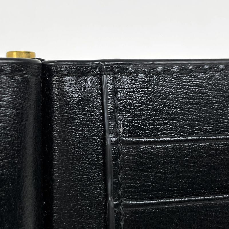 Saint Laurent Tiny Cassandra Bill Clip Wallet Short Mane Shiny