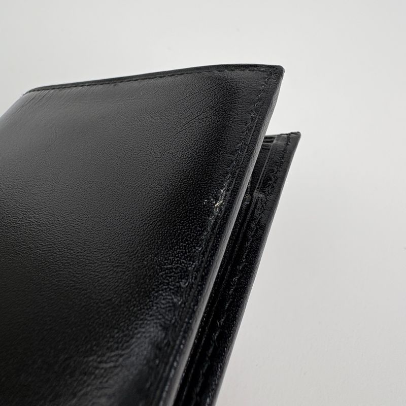 Cartier Must Line Bifold Wallet Leather Black