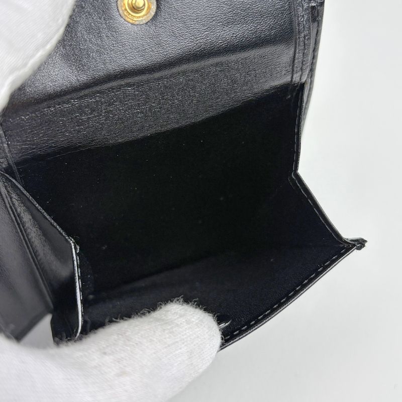 Cartier Must Line Bifold Wallet Leather Black