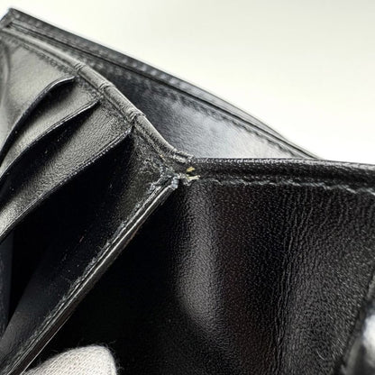 Cartier Must Line Bifold Wallet Leather Black