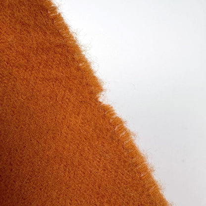 Hermes Logo Scarf Fringe Cashmere Orange