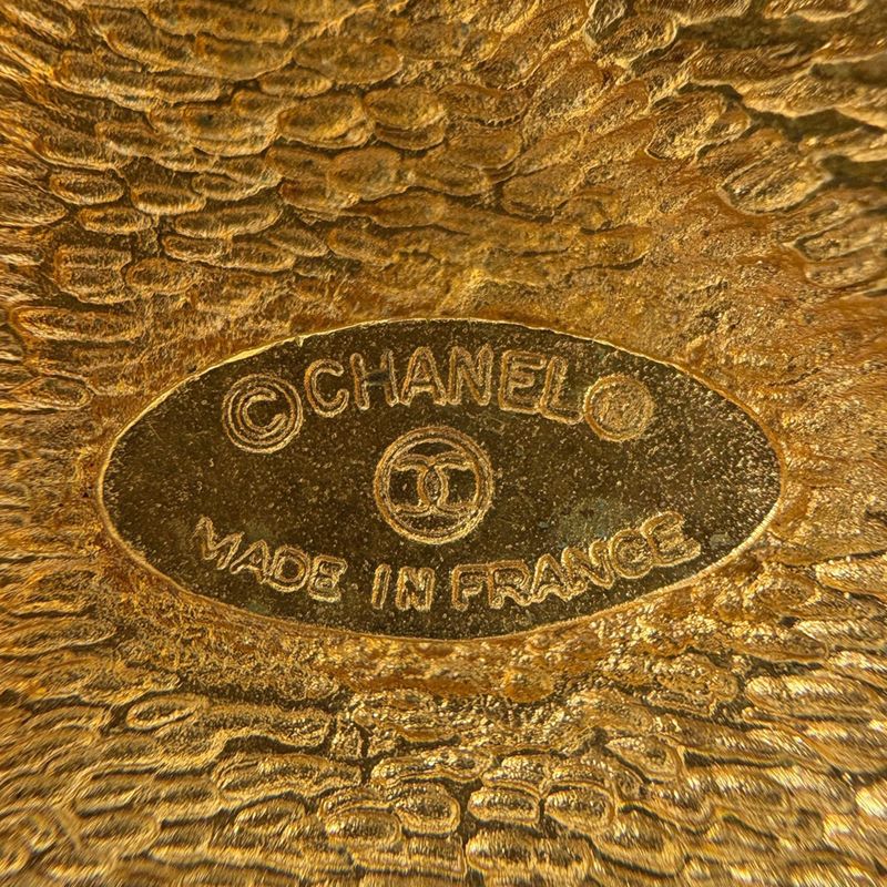 Chanel CC Logo Bangle Quilted CC Mark Bracelet Gold Plated