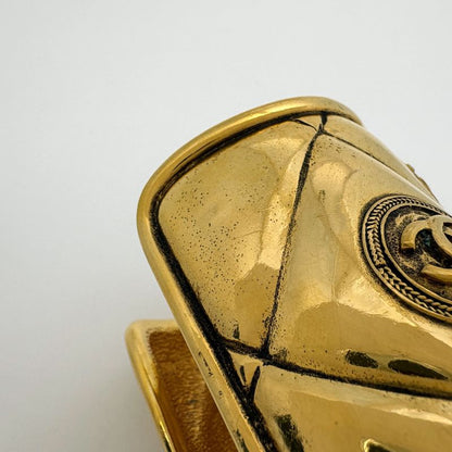 Chanel CC Logo Bangle Quilted CC Mark Bracelet Gold Plated