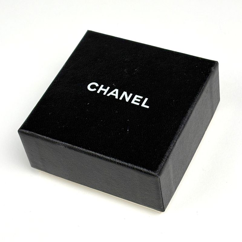 Chanel CC Logo Earrings Round Gold Plated