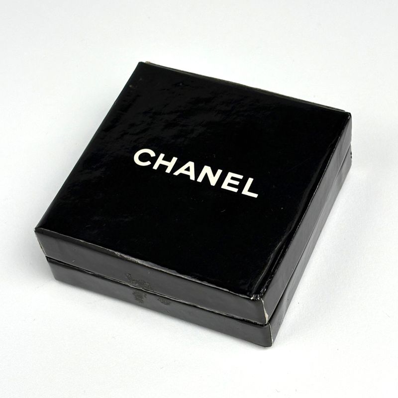 Chanel CC Logo Earrings Round Gold Plated