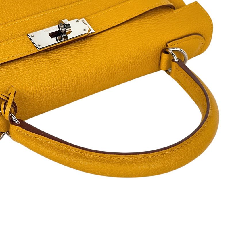 Hermes Kelly 28 Inner Sewing 2-Way Shoulder Bag Togo Joan Ambre