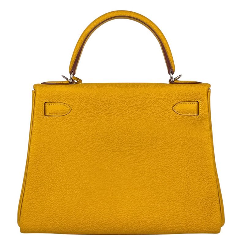 Hermes Kelly 28 Inner Sewing 2-Way Shoulder Bag Togo Joan Ambre