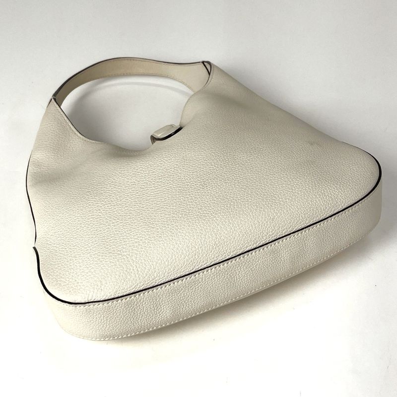 Gucci New Jackie Line Shoulder Bag Leather White