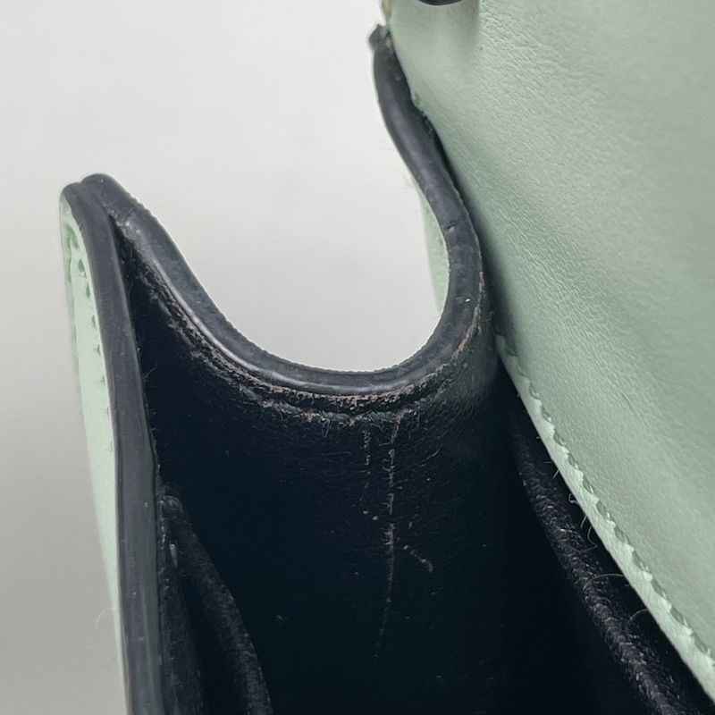 Prada Cahier Clutch Logo 2-Way Shoulder Bag Leather Green