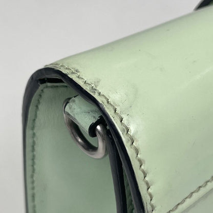 Prada Cahier Clutch Logo 2-Way Shoulder Bag Leather Green