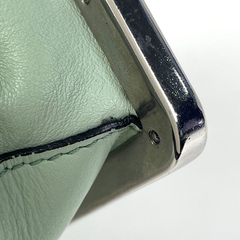 Prada Cahier Clutch Logo 2-Way Shoulder Bag Leather Green