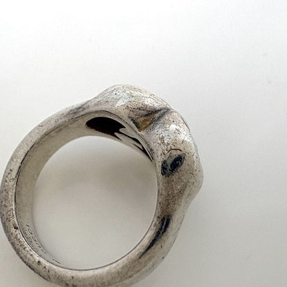 Gucci GG Logo Ring Interlocking Silver