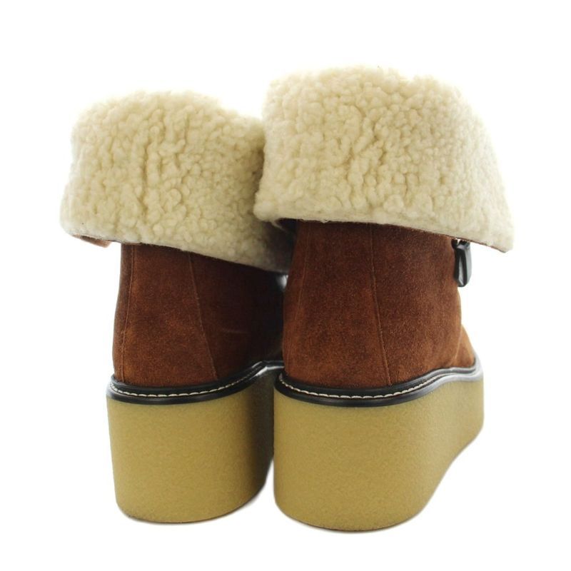 Hermes Short Boots 35.5 Brown