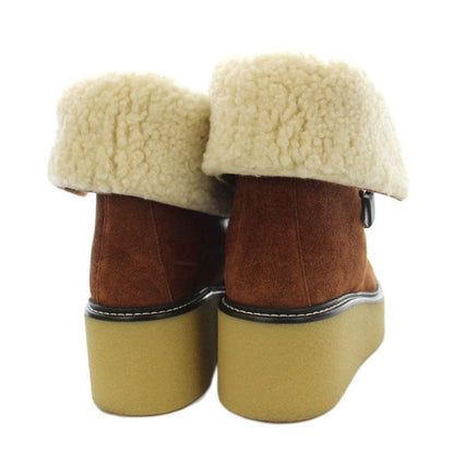 Hermes Short Boots 35.5 Brown