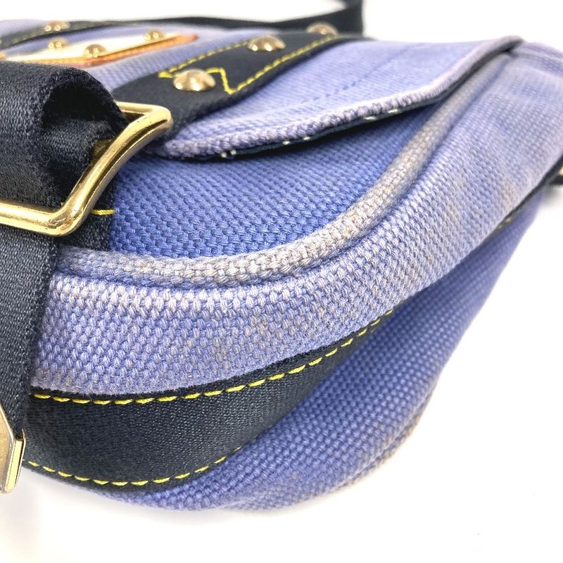 Louis Vuitton Shoulder Bag Besace PM Canvas Blue