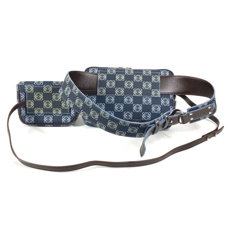 Loewe Belt Bag Anagram Logo Leather Blue