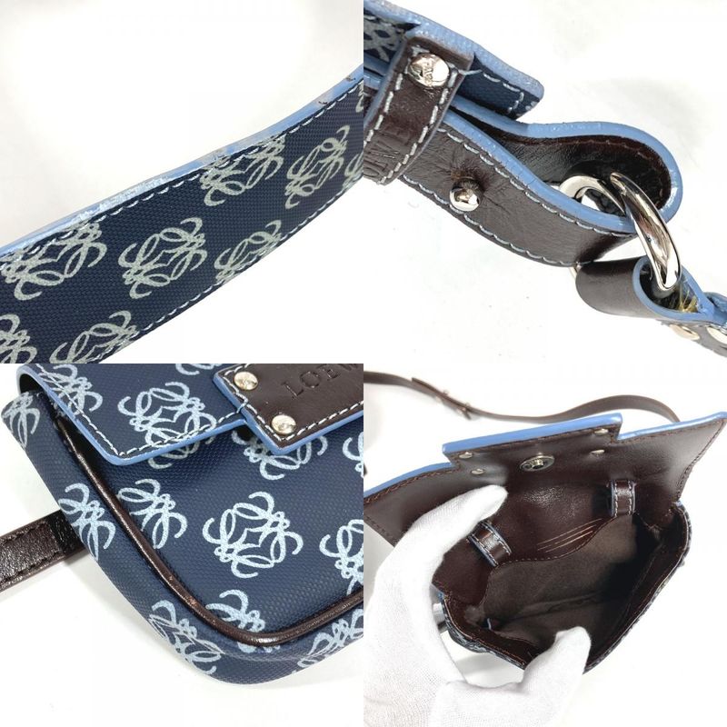 Loewe Belt Bag Anagram Logo Leather Blue