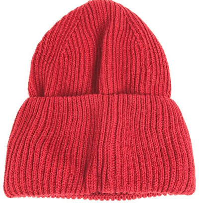 Versace Knit Hat Logo Bicolor Wool Red