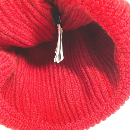 Versace Knit Hat Logo Bicolor Wool Red