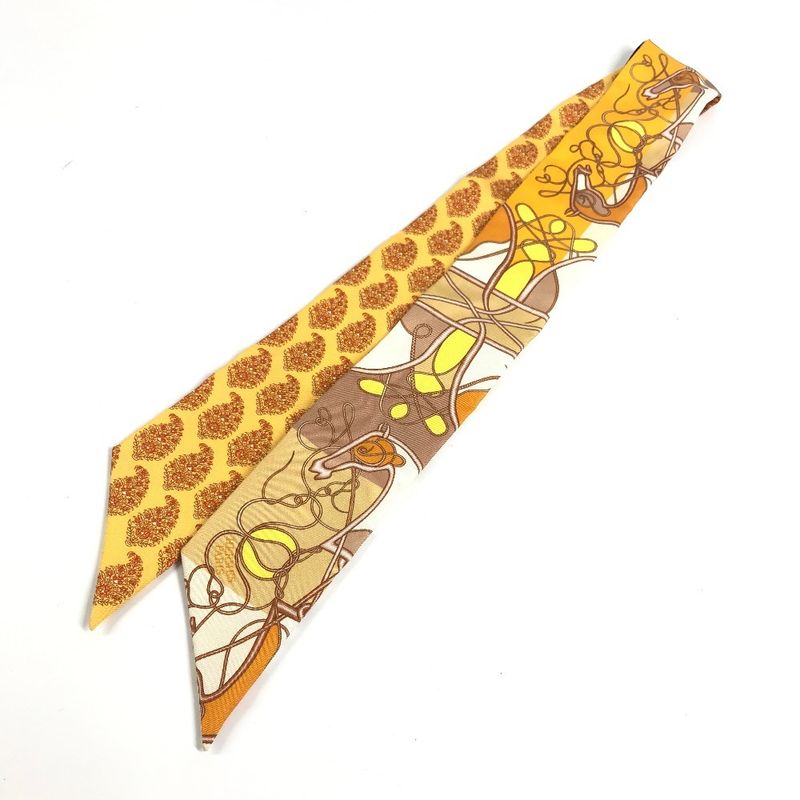 Hermes Scarf Twilly Silk Orange
