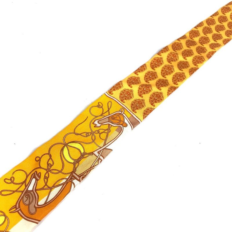 Hermes Scarf Twilly Silk Orange