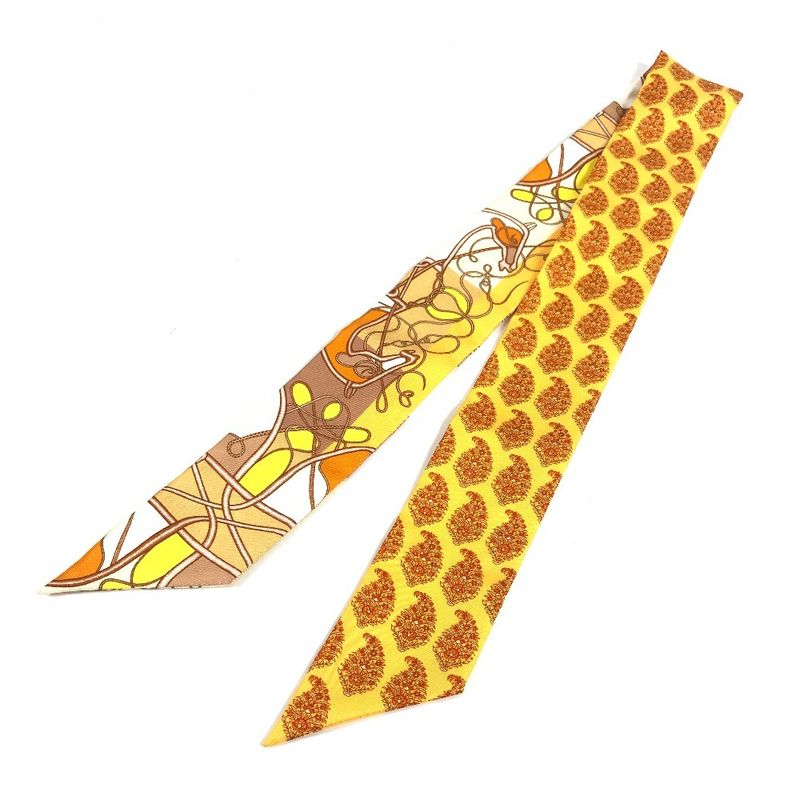Hermes Scarf Twilly Silk Orange