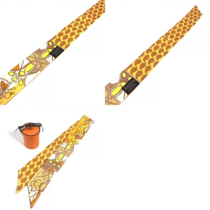 Hermes Scarf Twilly Silk Orange