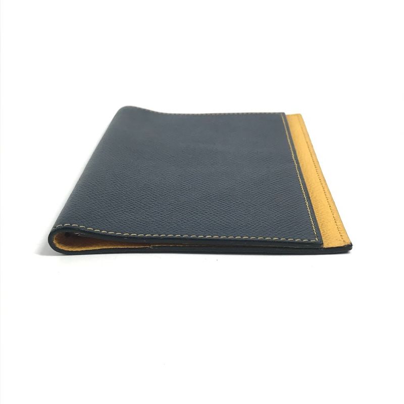 Hermes Notebook Cover Agenda MM PM Leather Navy