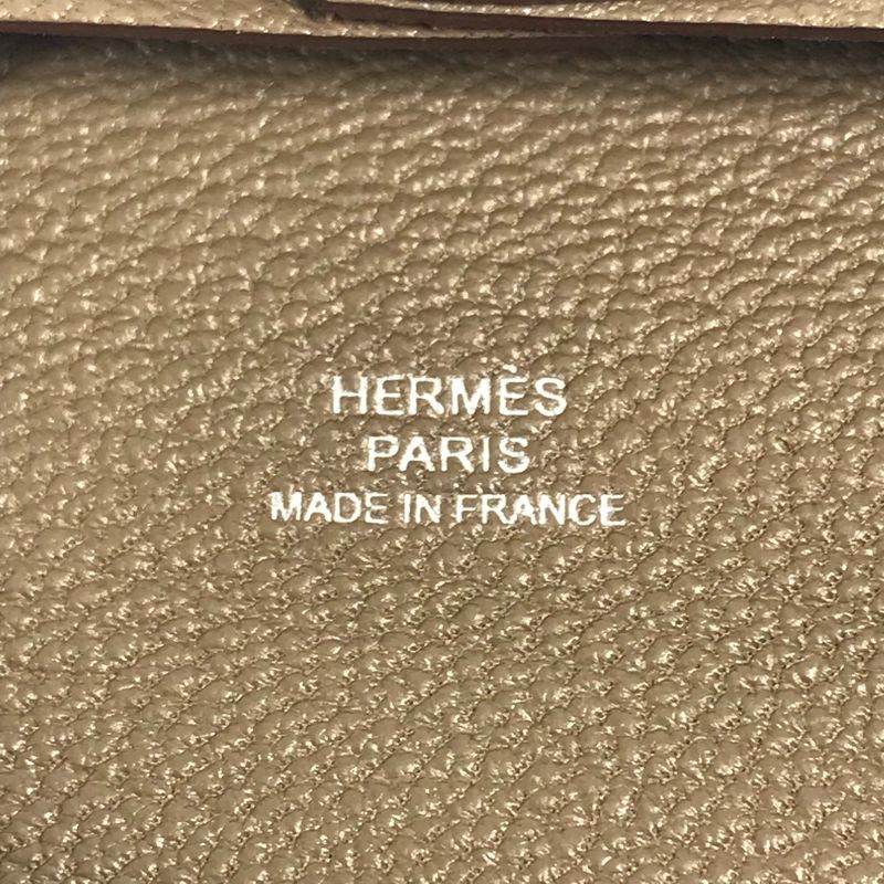 Hermes Coin Case Bastia Chevre Etoupe Gray