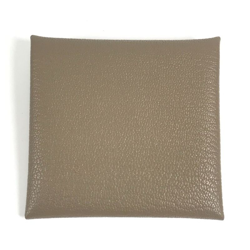 Hermes Coin Case Bastia Chevre Etoupe Gray