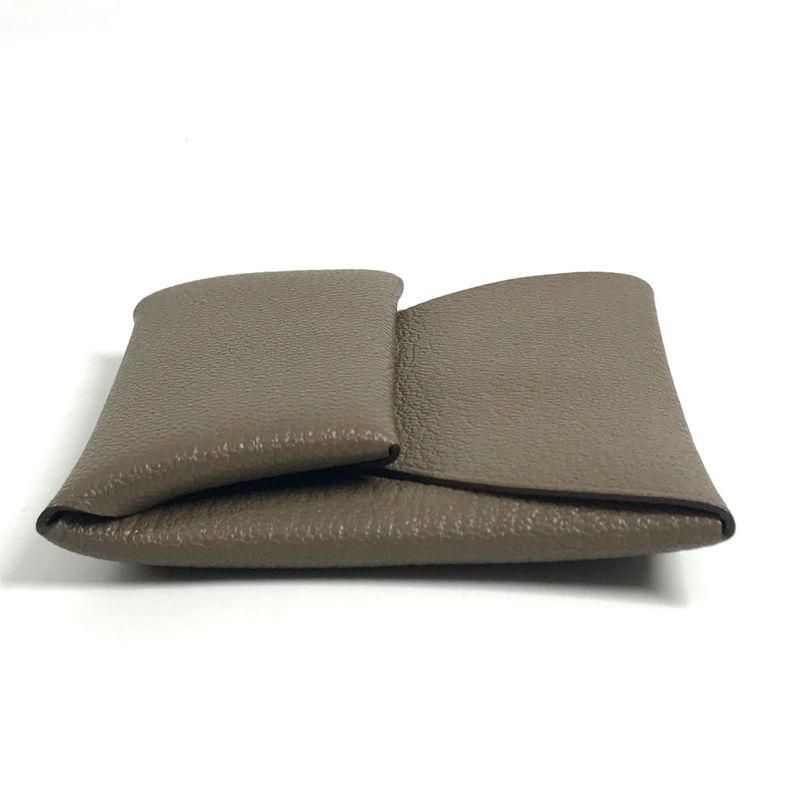 Hermes Coin Case Bastia Chevre Etoupe Gray
